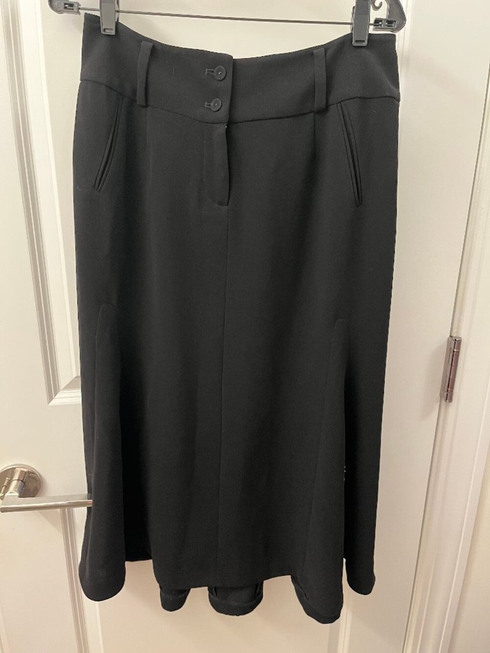 Byron Lars Beauty Mark Black Mermaid Silhouette Polyester Skirt Size 8